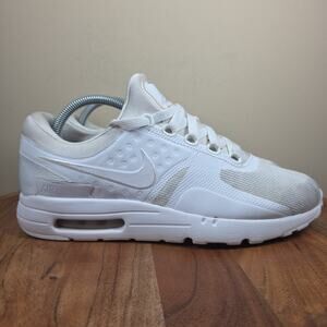 Nike Air Max Zero Essentials Triple White Mens Size 9 Low Top Shoes 876070-100